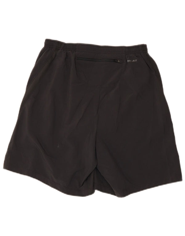 Nike Dri Fit - Pantalones cortos deportivos para hombre, talla pequeña, color gris