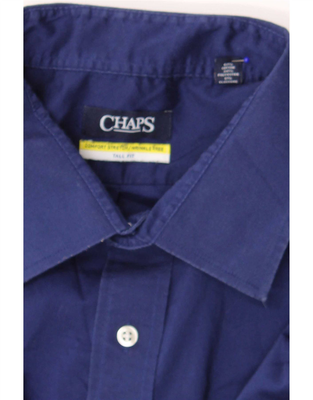 Chaps Camisa alta para hombre Talla 18 2XL Algodón azul