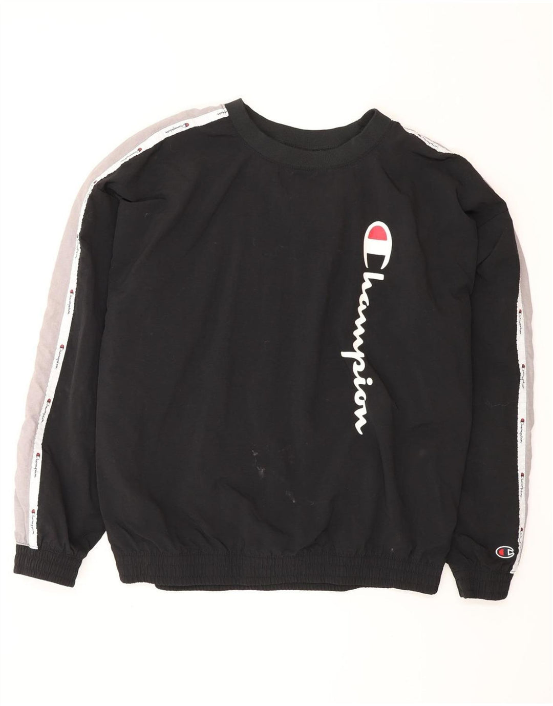 CHAMPION Mens Graphic Sweatshirt Jumper XL Black Colourblock Polyester