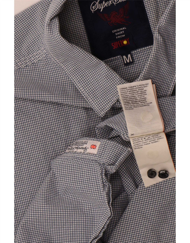 Camisa Superdry Hombre De Algodón A Cuadros Azul Medio