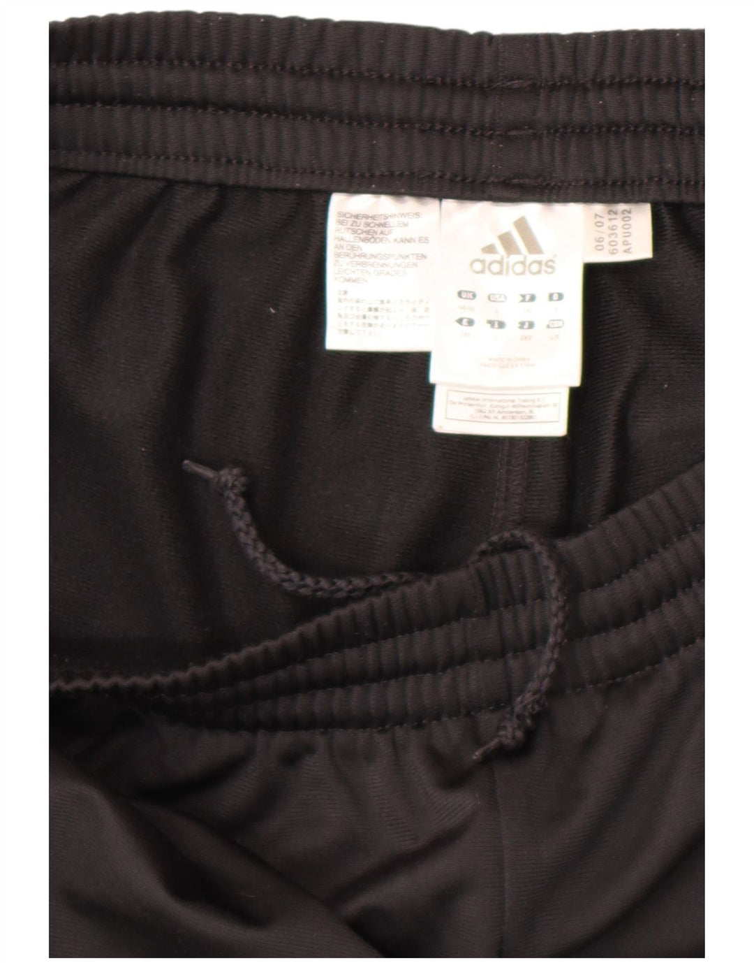 Adidas Pantalones de chándal para hombre UK 44/46 Large Negro Poliéster