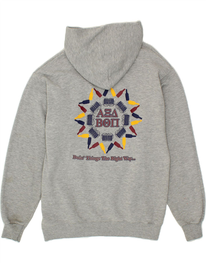 LEE Womens Graphic Hoodie Jumper UK 16 Large Grey Vintage Lee and Second-Hand Lee from Messina Hembry 