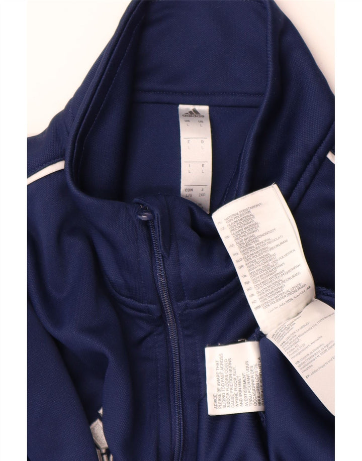 ADIDAS Hombre Aeroready Zip Neck Jersey Chándal Top Grande Azul Marino