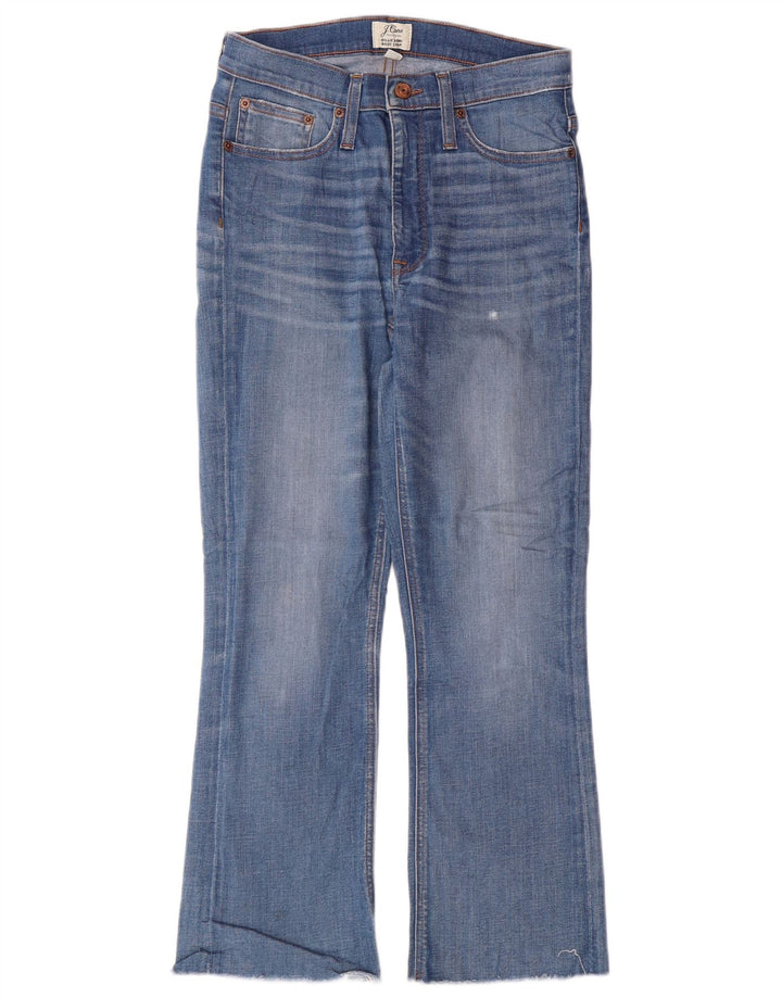 J. CREW Vaqueros recortados Billie Demi Bootcut para mujer W27 L25 Algodón azul