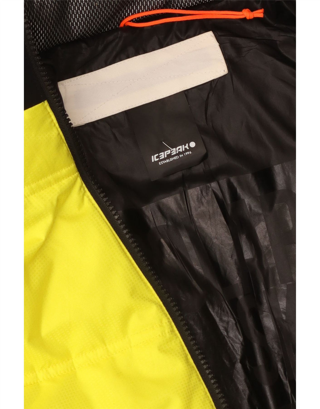 Icepeak Chaqueta acolchada con capucha para hombre UK 38 Medium Yellow Colourblock