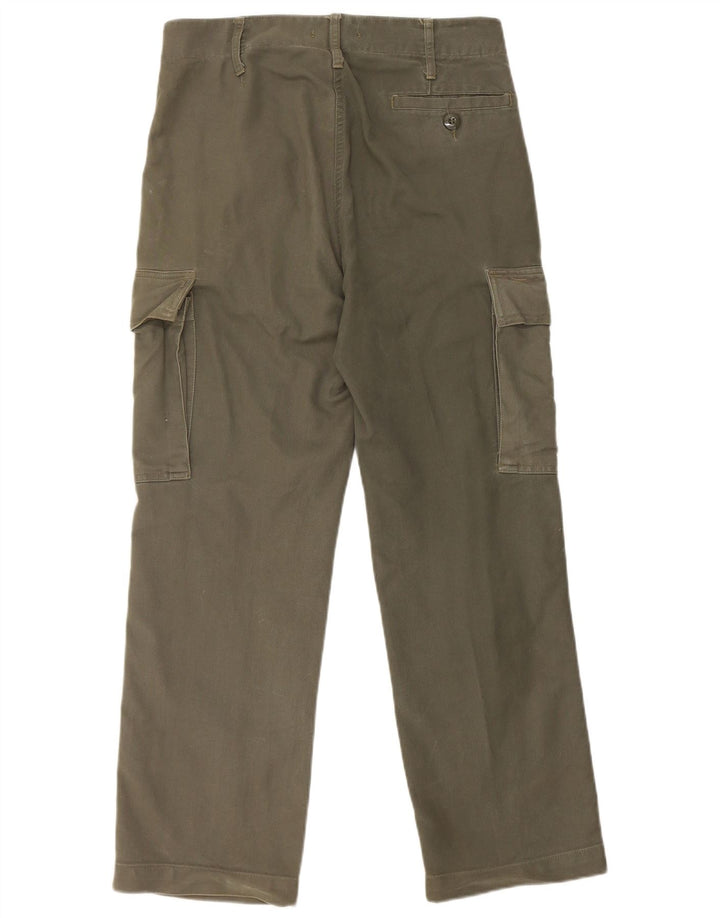 VINTAGE Pantalón cargo recto para hombre W30 L28 Algodón caqui
