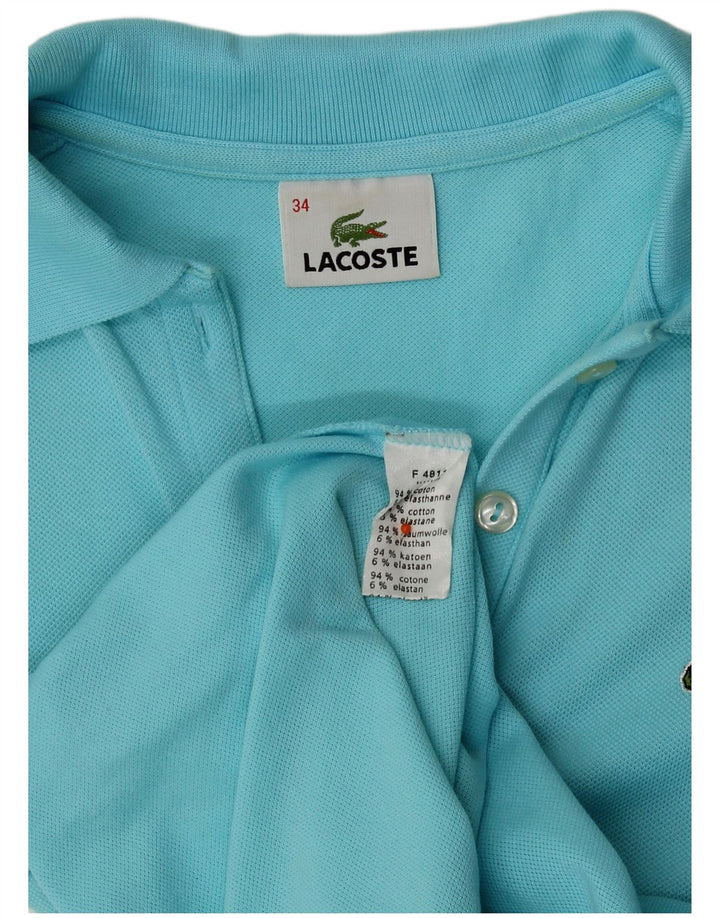 Polo Lacoste para mujer talla 34 algodón azul pequeño