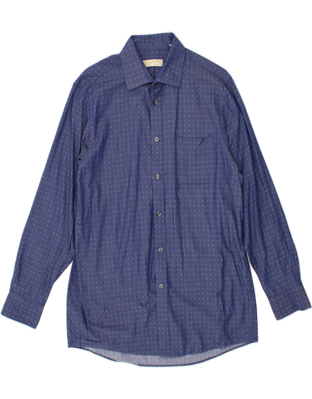 MICHAEL KORS Mens Shirt Size 15 1/2 Medium Navy Blue Spotted Vintage Michael Kors and Second-Hand Michael Kors from Messina Hembry 