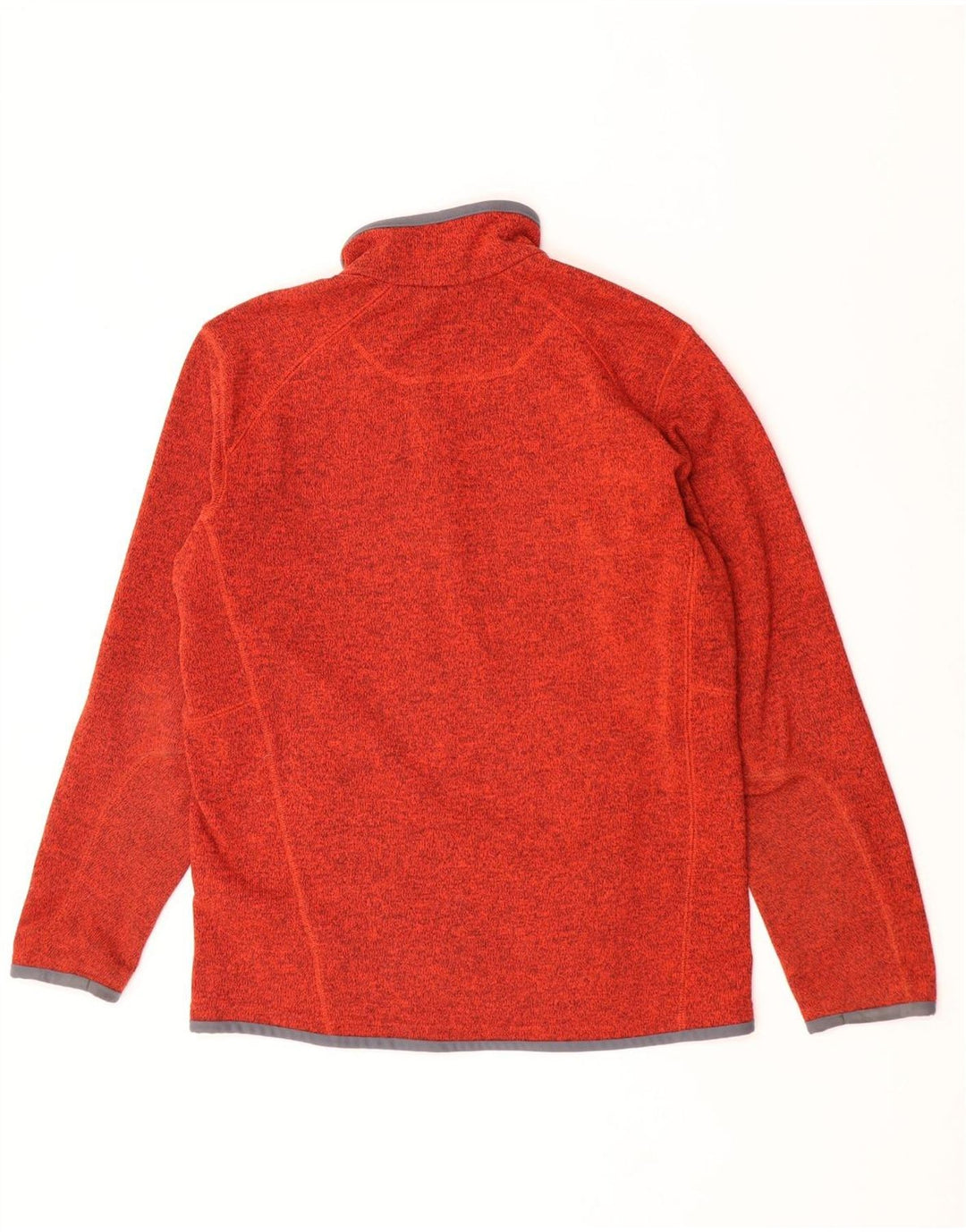 Columbia Cárdigan para hombre suéter grande de poliéster moteado naranja