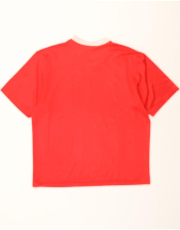 ADIDAS Camiseta gráfica para hombre Top XL Poliéster rojo