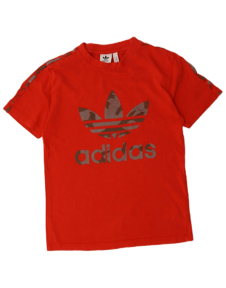 Adidas - Camiseta gráfica para hombre, color rojo medio, algodón