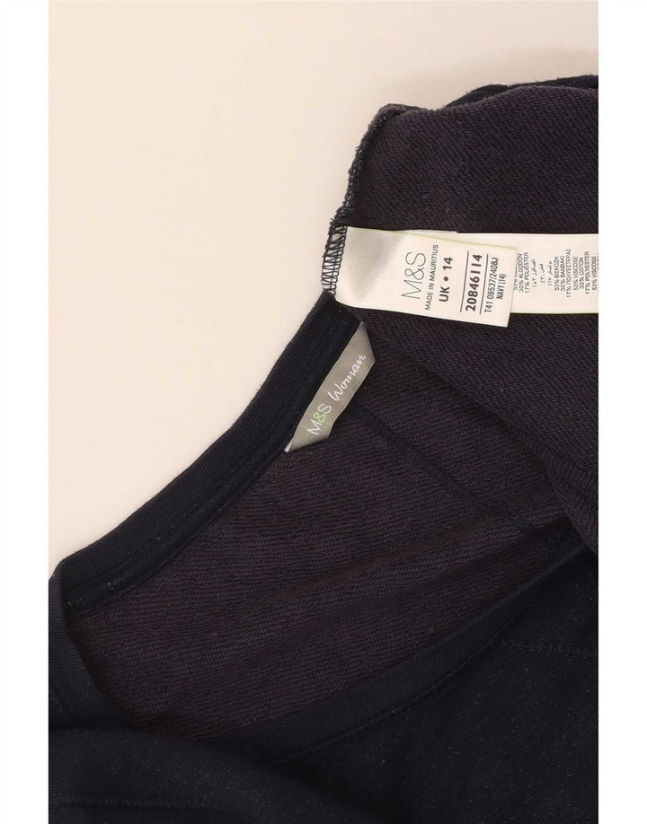 Marks & Spencer Top para mujer manga 3/4 UK 44 Viscosa azul marino mediano