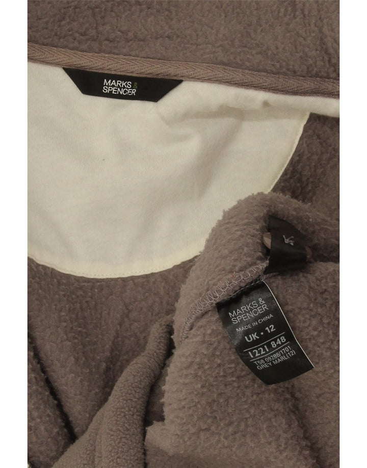 Marks & Spencer Chaqueta polar extragrande para mujer UK 12 Poliéster gris medio