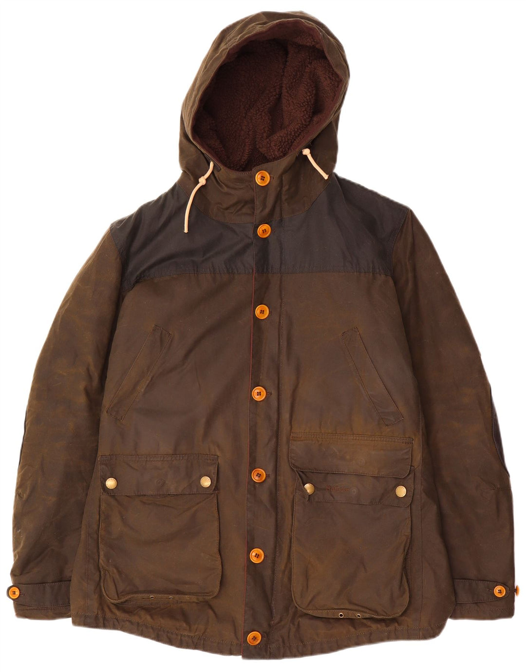 Barbour Chaqueta de algodón encerado con capucha para hombre Reino Unido 40 Marrón grande
