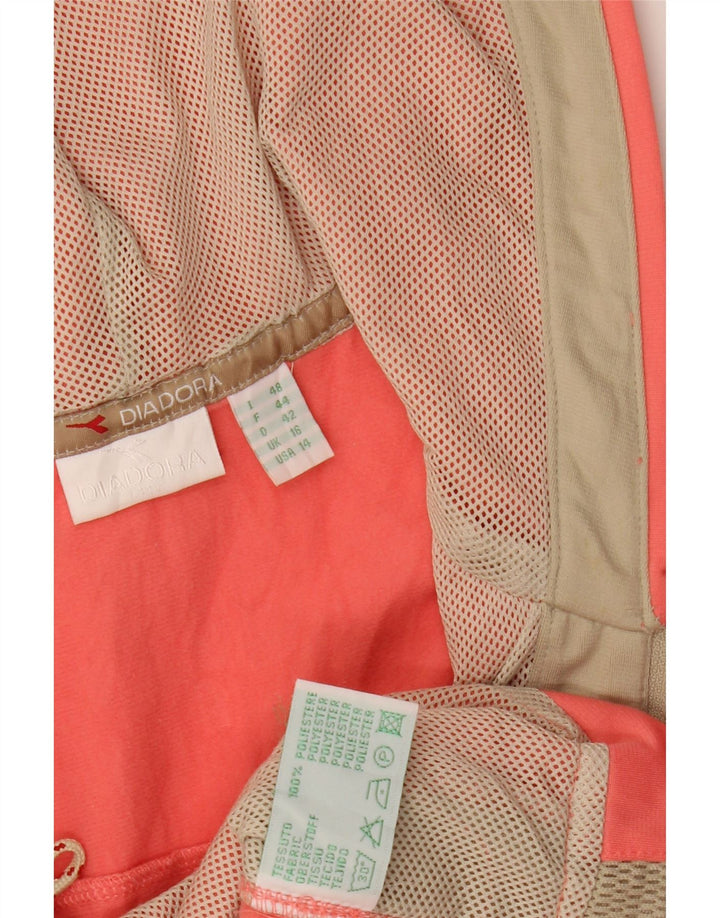 DIADORA Chaqueta de chándal con capucha para mujer, talla 40, talla grande, color rosa