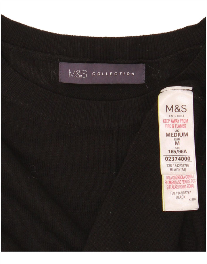 Marks & Spencer - Jersey de cuello redondo para mujer, talla 40, talla M, color negro