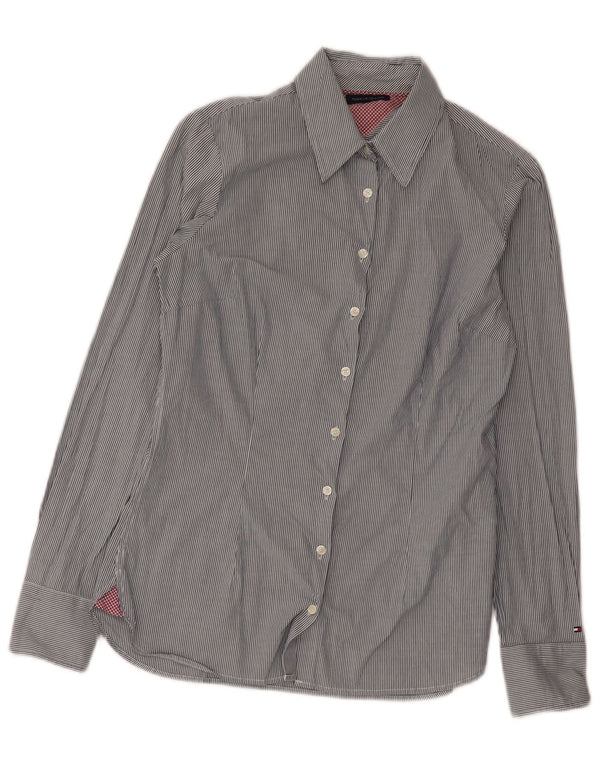 Tommy Hilfiger Camisa para mujer US 6 Algodón gris medio a rayas