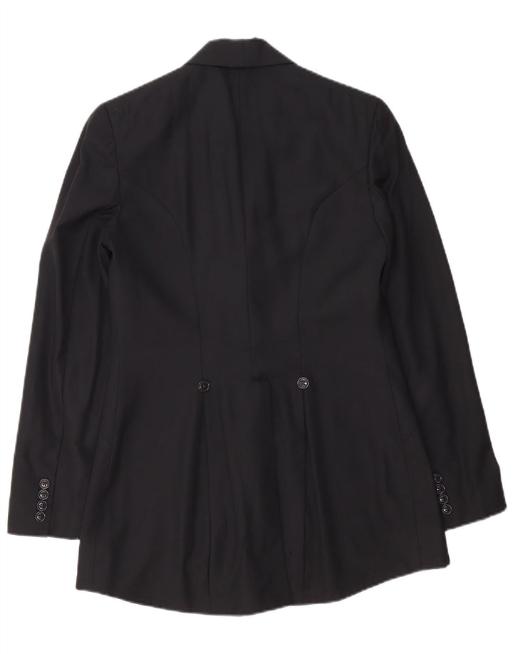 Ralph Lauren Chaqueta Blazer de 1 botón para Mujer US 8 Mediana Lana Negra