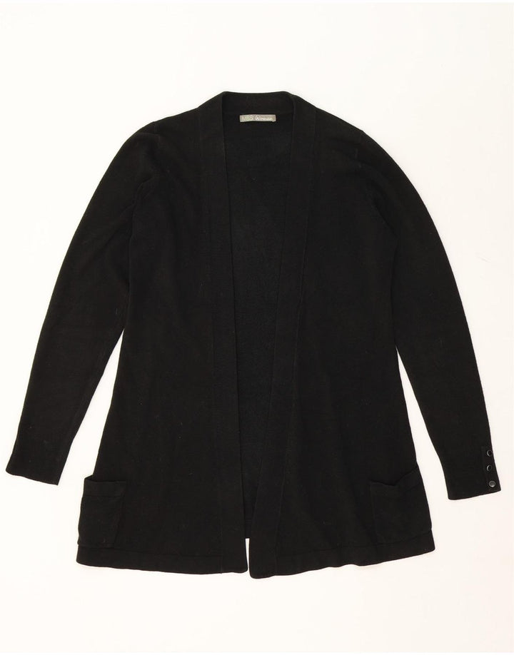 MARKS & SPENCER Womens Open Cardigan Sweater UK 10 Small Black Acrylic Vintage Marks & Spencer and Second-Hand Marks & Spencer from Messina Hembry 