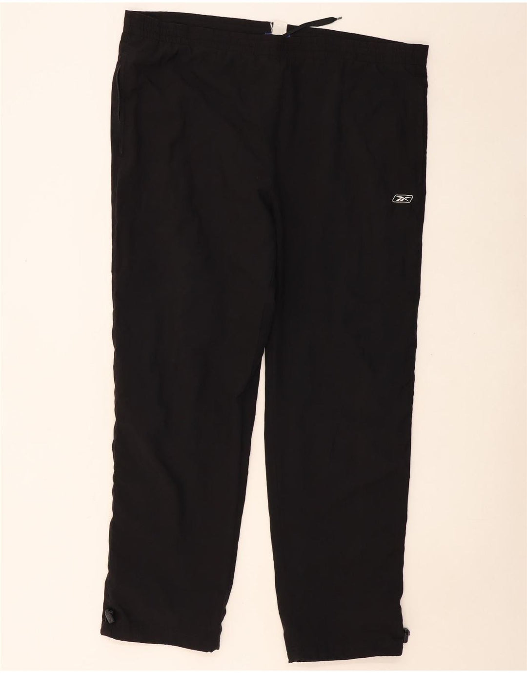 REEBOK Pantalón de Chándal Hombre Grande Negro Poliéster