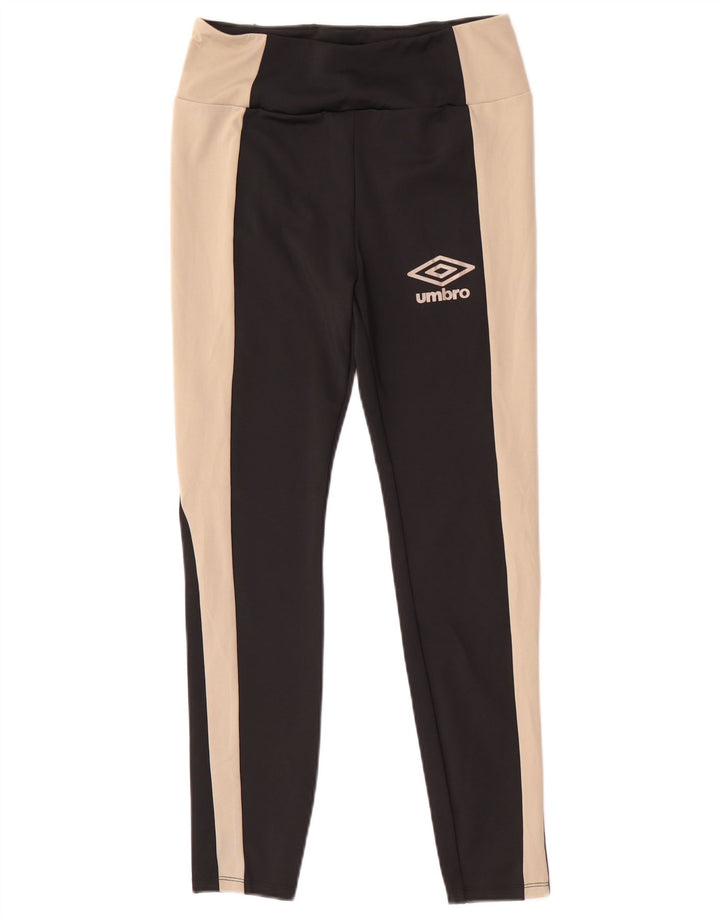 Umbro Leggings para mujer UK 40 Mediano Negro Colorblock Poliéster