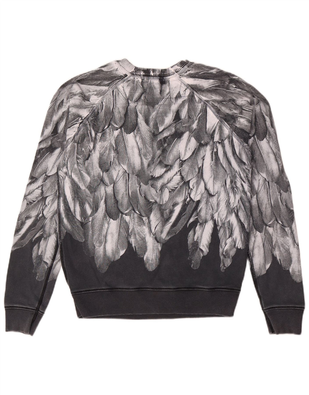 Diesel Hombre Sudadera Gráfica Jersey Pequeño Algodón Negro