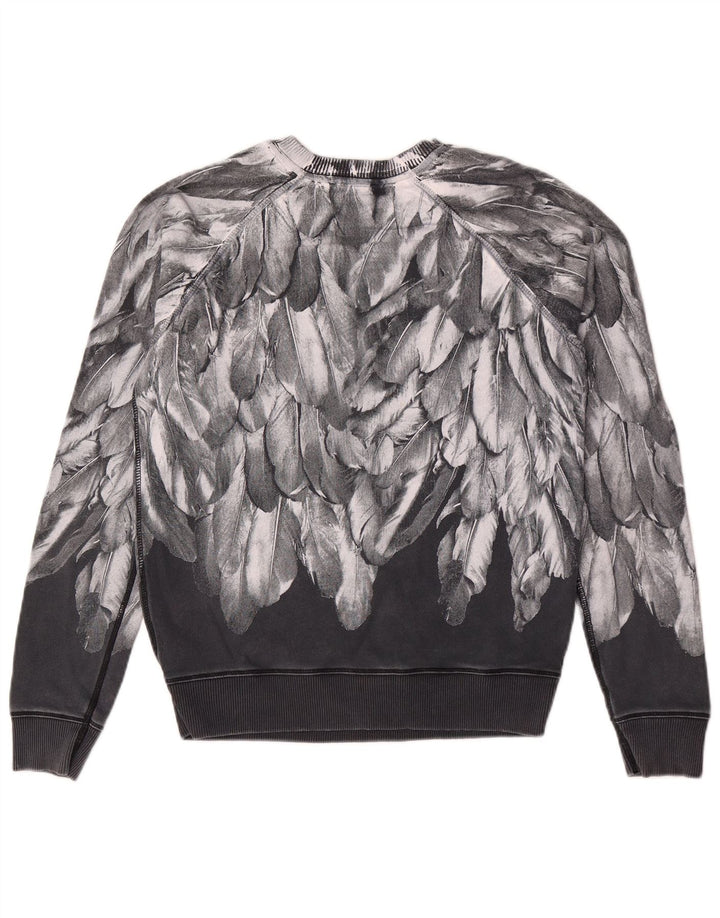Diesel Hombre Sudadera Gráfica Jersey Pequeño Algodón Negro