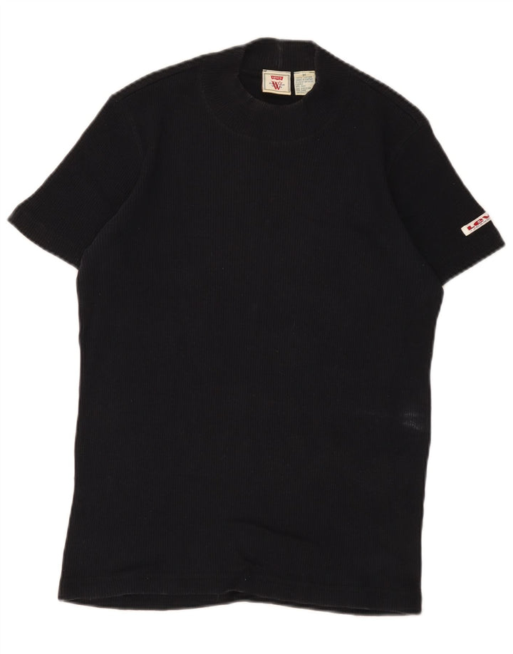 Levi's Camiseta para mujer Top UK 12 Medium Black Cotton