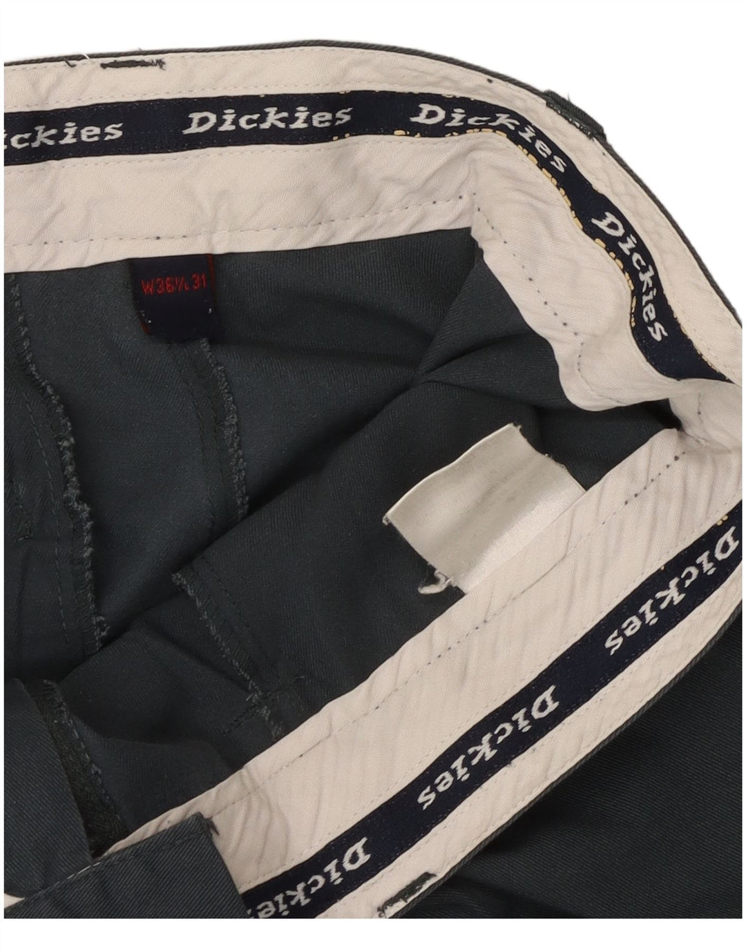 Dickies Pantalón de traje recto para hombre W36 L26 Poliéster gris