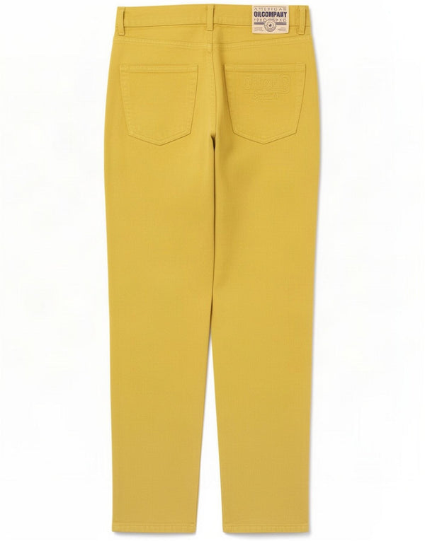 Oil Company Jeans cónicos para hombre IT 50 Large W34 L33 Algodón amarillo