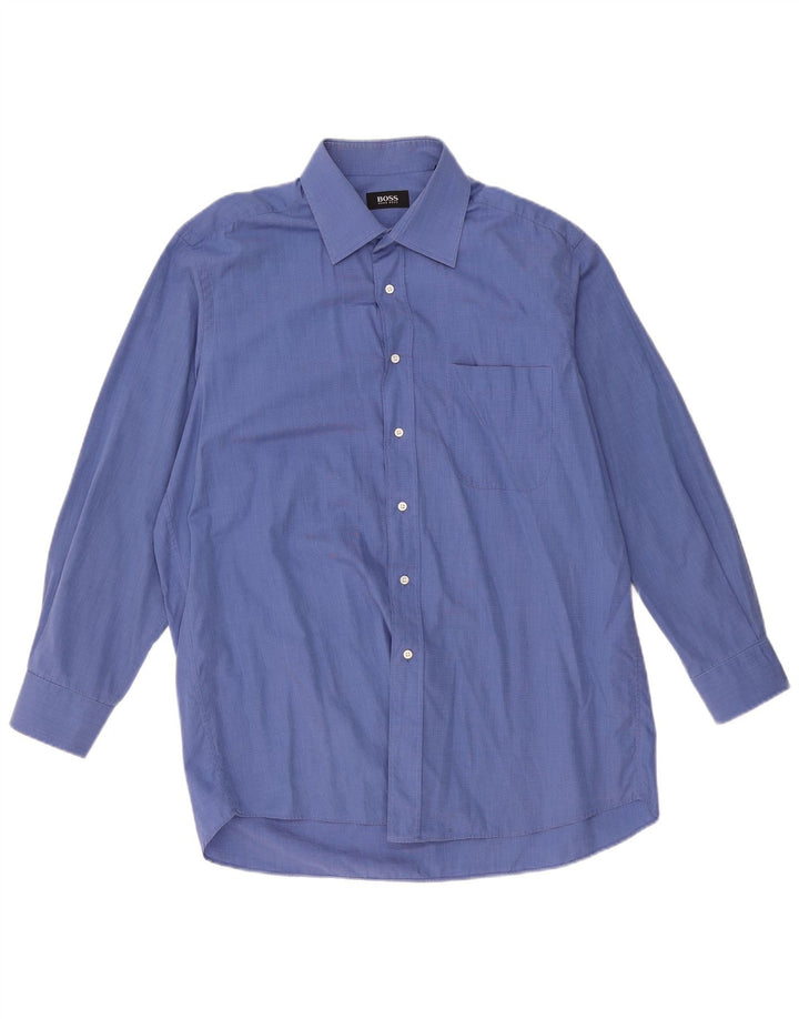 Camisa Hugo Boss Hombre Talla 43 17 XL Azul Algodón
