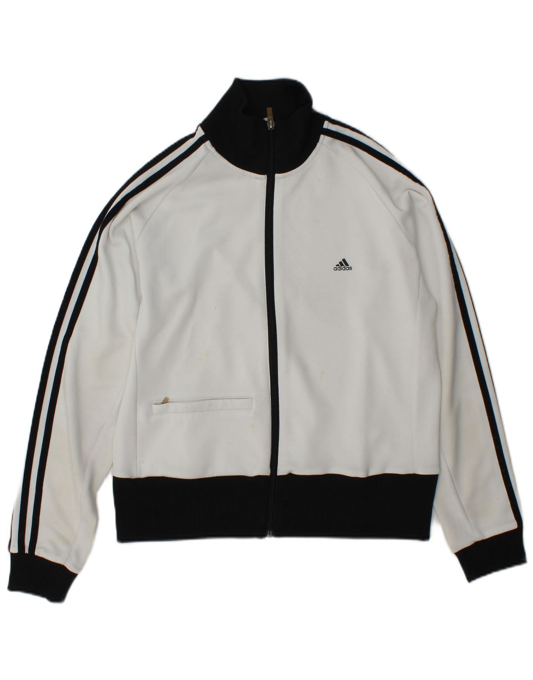 Adidas - Chaqueta de chándal para mujer, talla 40, XL, color blanco, poliéster