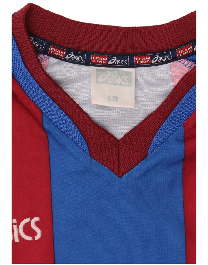 Asics Hombre Graphic Top Manga Larga XL Poliéster A Rayas Azul