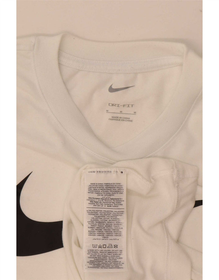 Camiseta Nike Dri Fit Graphic para hombre Top poliéster blanco mediano