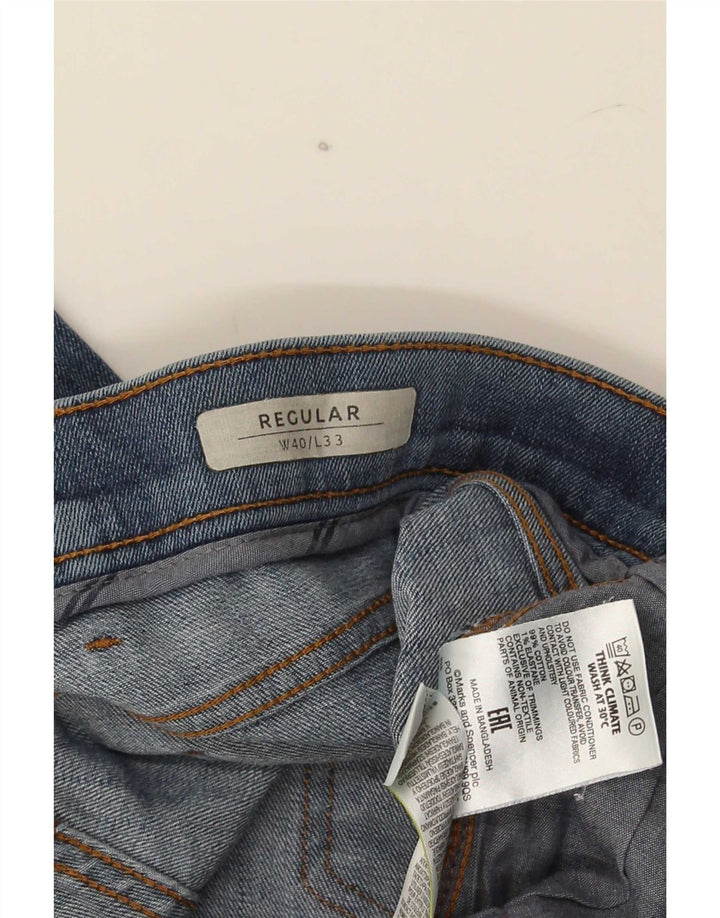Marks & Spencer Vaqueros rectos de corte regular para hombre W40 L33 Algodón azul
