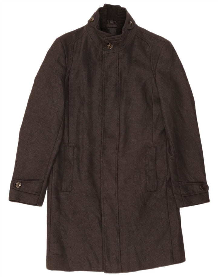 Zara Hombre Gabardina ES 38 Mediano Negro