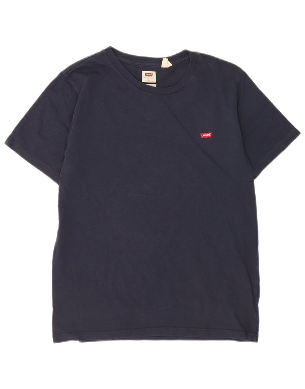 Levi's Camiseta estándar para hombre Top pequeño de algodón azul marino