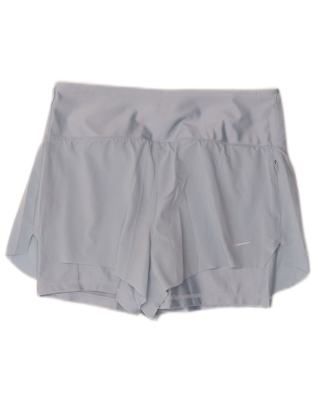Nike - Pantalones cortos deportivos Dri Fit para mujer, talla 10, poliéster azul pequeño