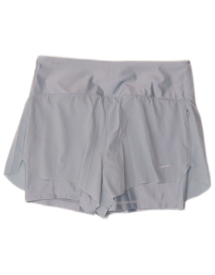 Nike - Pantalones cortos deportivos Dri Fit para mujer, talla 10, poliéster azul pequeño