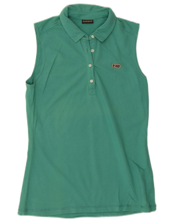 NAPAPIJRI Polo sin mangas Geographic para mujer UK 40 Large Green