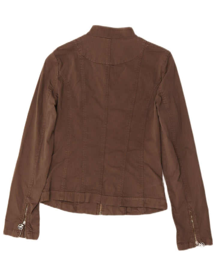 Trussardi Jeans Chaqueta Bomber para Mujer UK 8 Small Beige