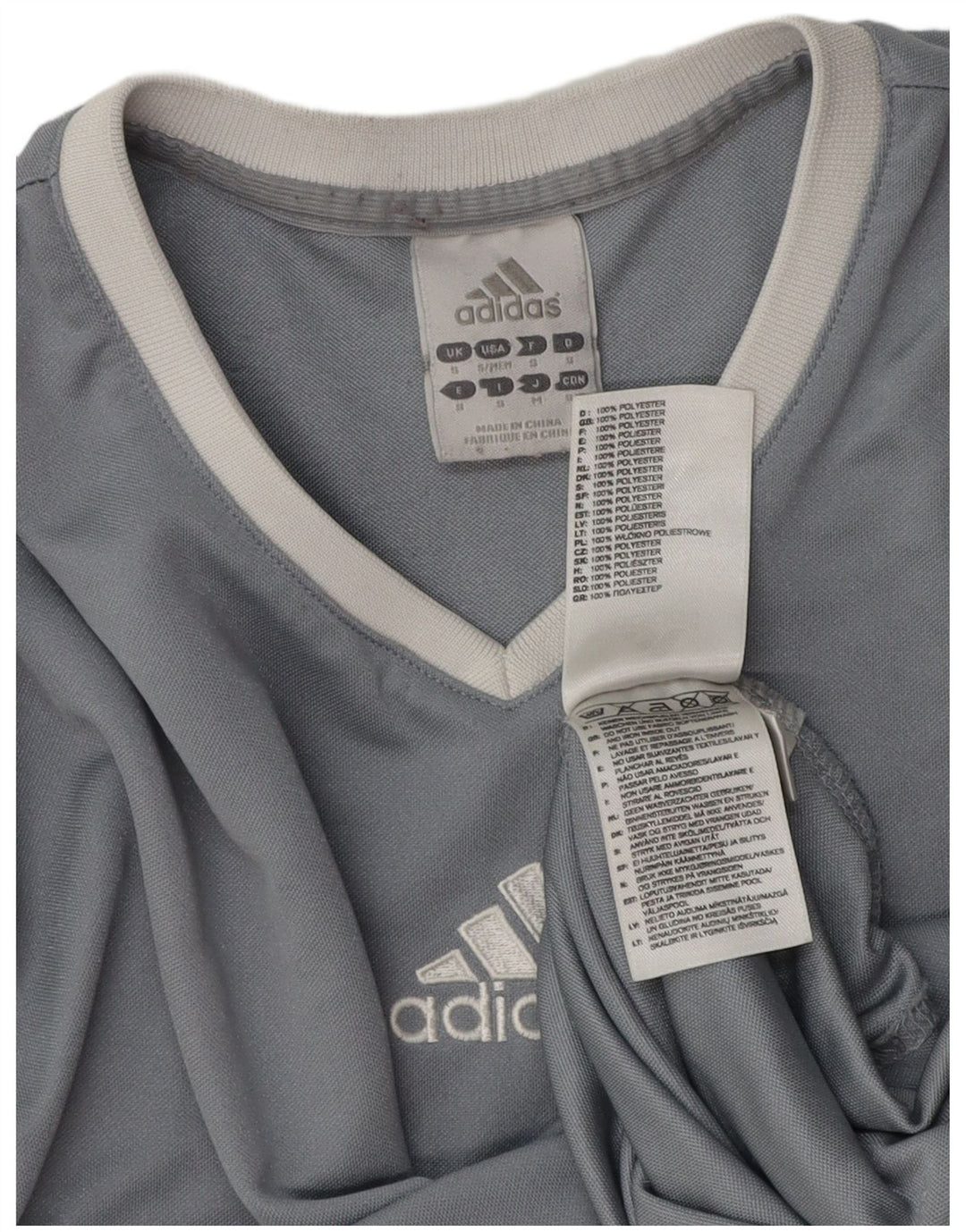 Adidas Mens Climalite Camiseta Top Pequeño Gris Poliéster