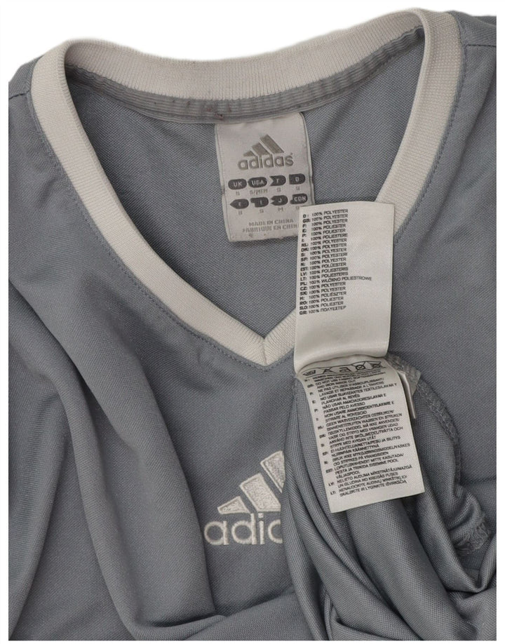 Adidas Mens Climalite Camiseta Top Pequeño Gris Poliéster