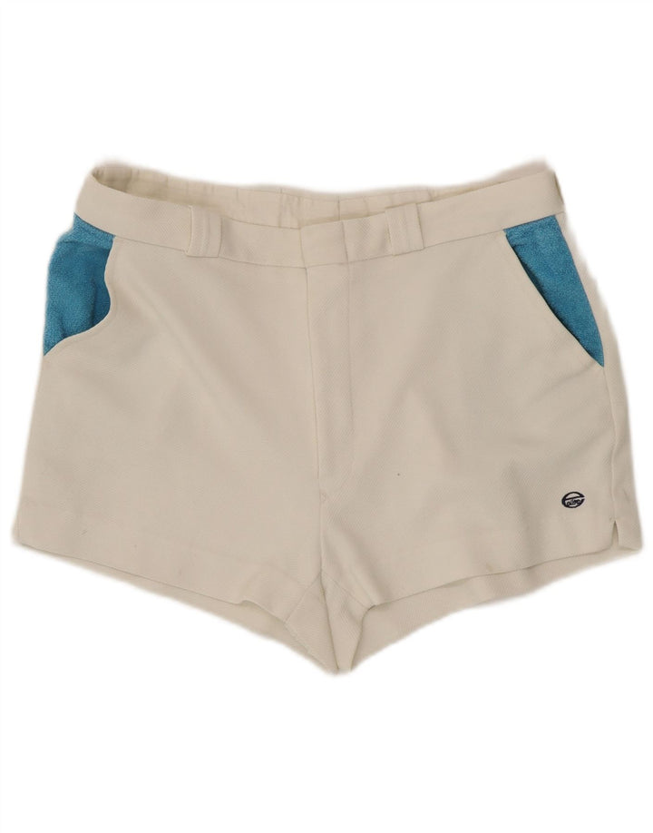 Pantalones cortos casuales para mujer Elite IT 50 Large W34 Poliéster color block blanco
