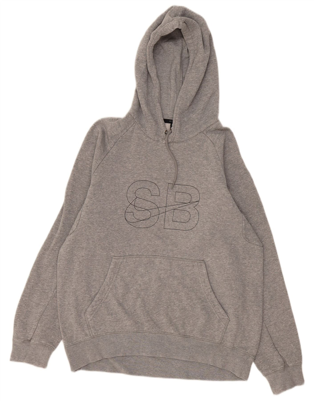 Nike Jersey con capucha y estampado gráfico de algodón moteado en gris medio