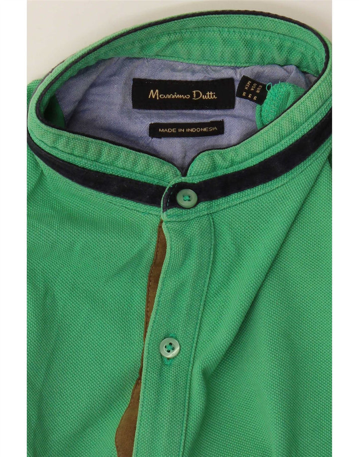 Polo Massimo Dutti Hombre Algodón Rayas Verde Medio