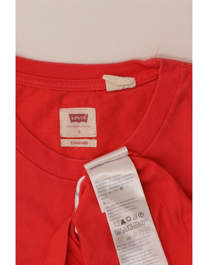 LEVI'S Camiseta estándar para hombre Top Small Red Cotton