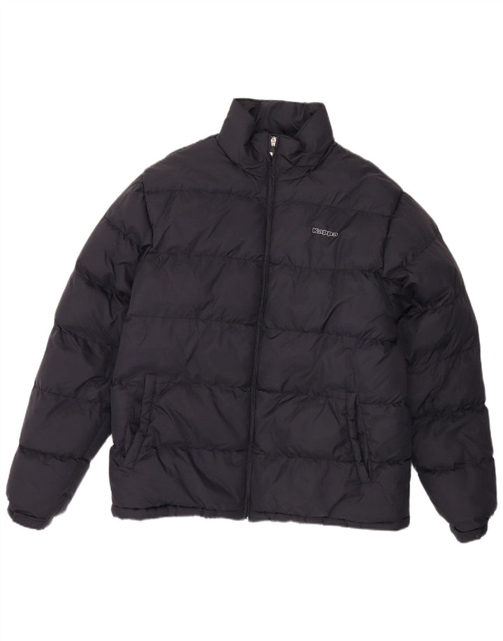 KAPPA Chaqueta acolchada gráfica para hombre UK 40 Large Poliéster azul marino