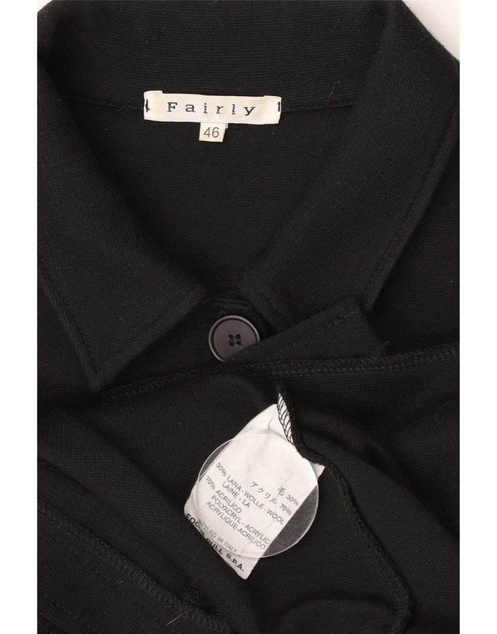 Abrigo Fairly para mujer IT 46 Lana negra grande