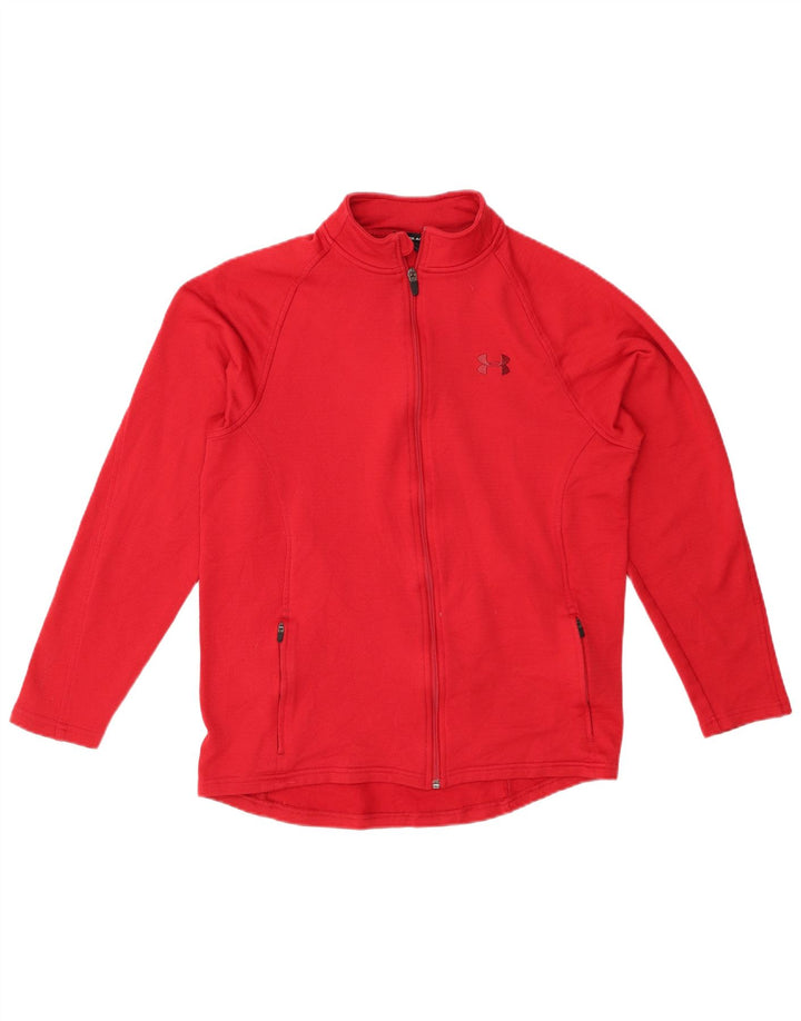 UNDER ARMOUR Chaqueta superior de chándal de corte holgado para mujer Reino Unido 40 Mediano Rojo